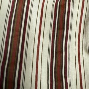 Ralph Lauren CHAPS QUEEN SIZE Bedskirt Dust Ruffle Brown Tan Rust Stripes  14”